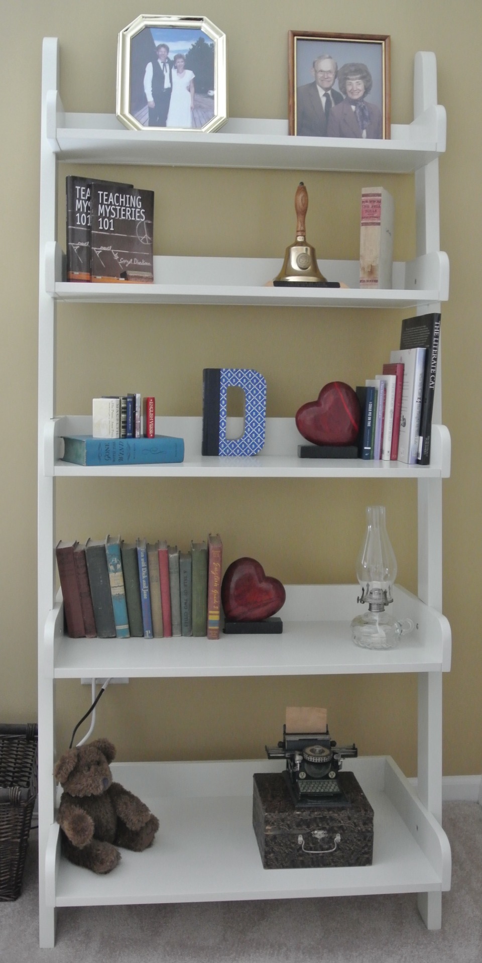 bookshelves after